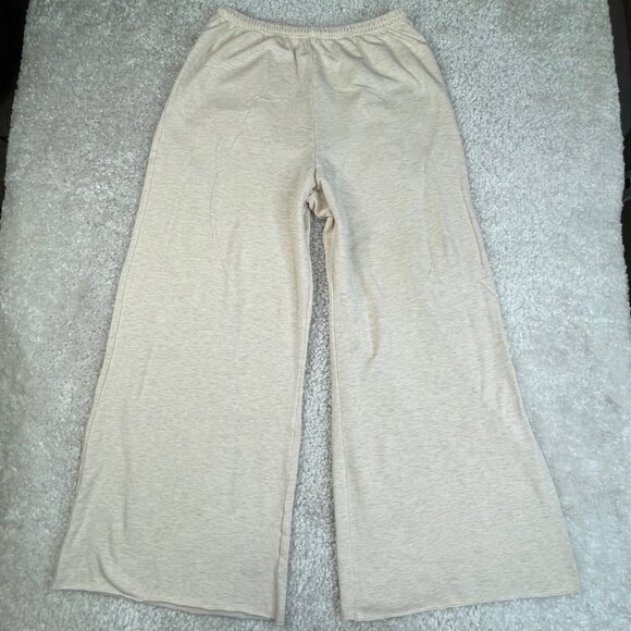 Aerie Offline OTT Fleece Super Wide Leg Pant Cream - Picture 3 of 11